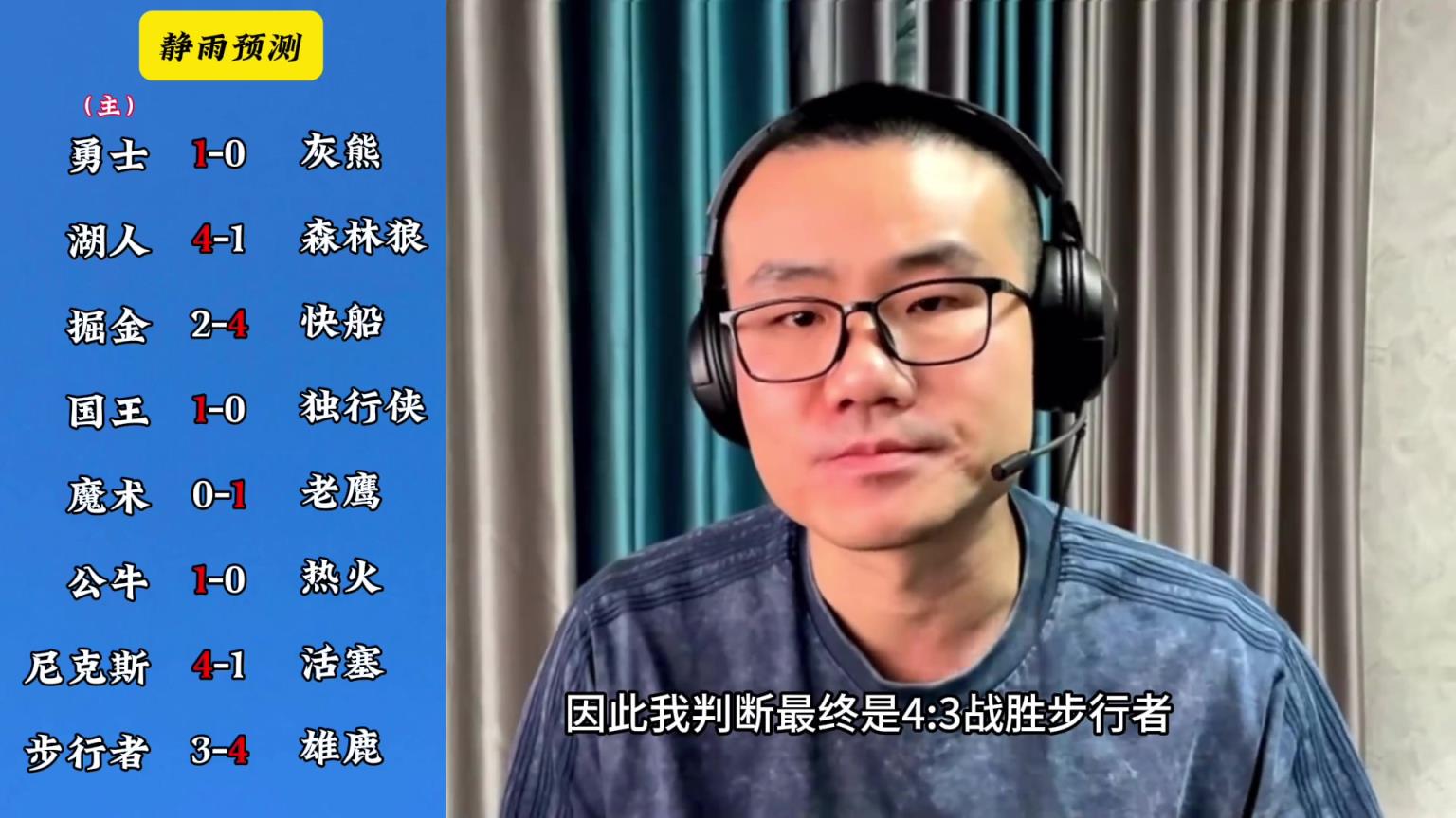 你同意嗎？靜雨對(duì)東西部季后賽球隊(duì)的預(yù)測(cè)：勇贏熊 湖船尼鹿晉級(jí)